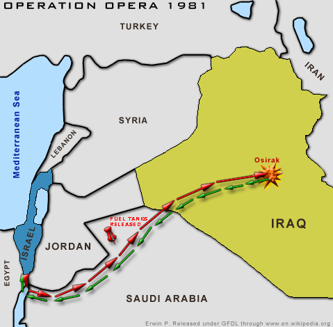 Frappe israélienne sur Osirak, Opération Opéra, 1981